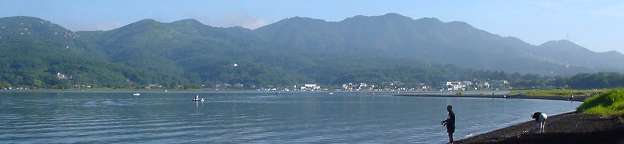 Lake Yamanaka in a early morning